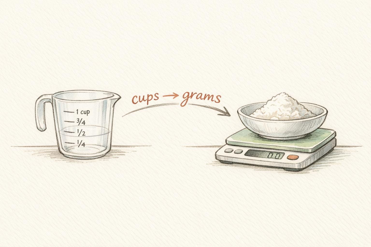 Scaling Recipes: Cups to Grams Made Simple