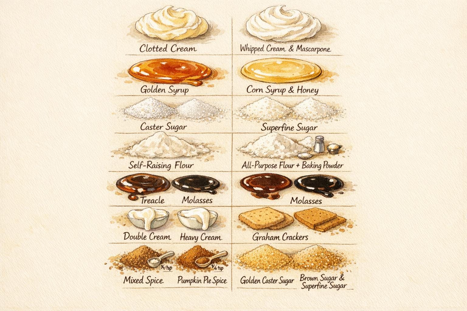 10 British Ingredient Substitutions for US Cooks