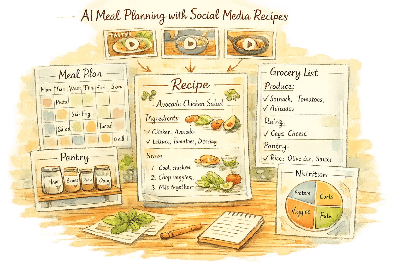 AI Meal Planning with Social Media Recipes