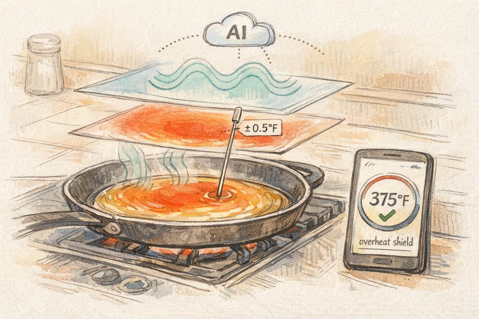 How AI Sensors Monitor Frying Heat