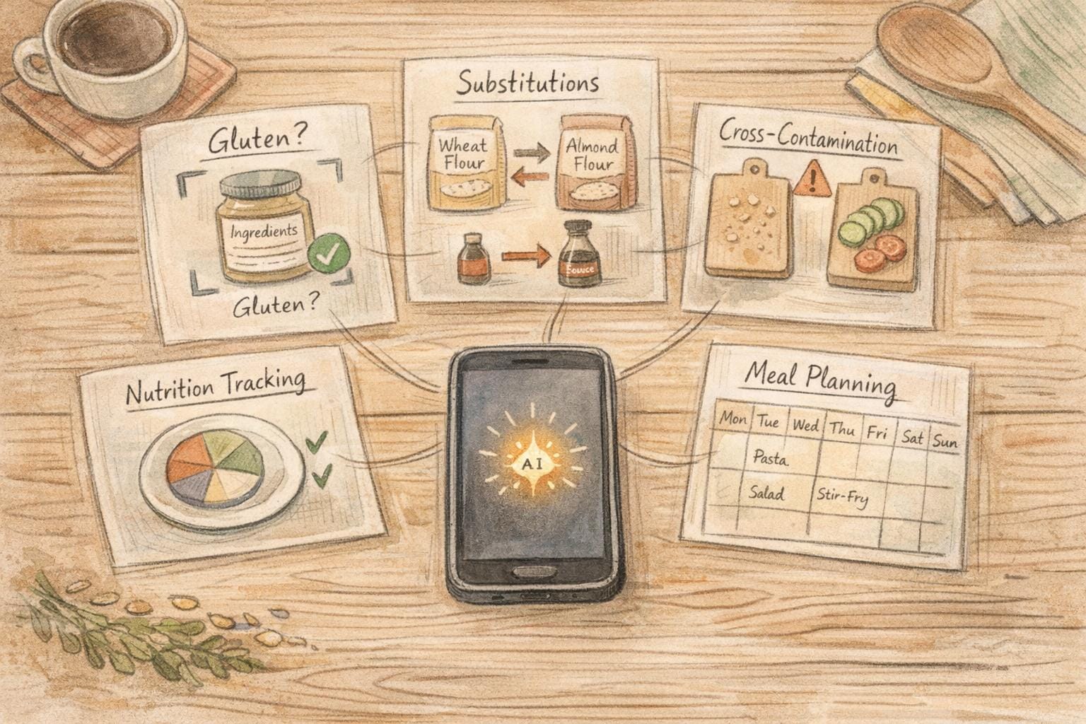 5 Common Gluten-Free Diet Challenges Solved by AI