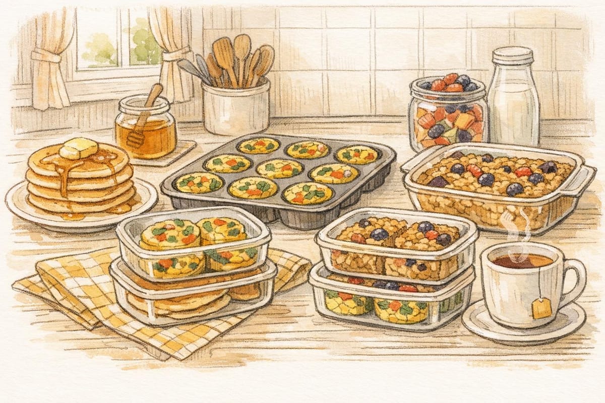 Batch Cooking Breakfasts for School Mornings