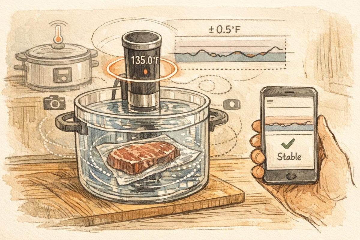 AI Temperature Control for Sous Vide and Slow Cooking