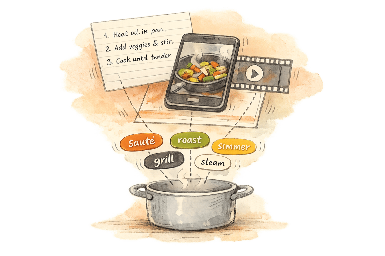 How Recipe Apps Use AI for Cooking Method Tags