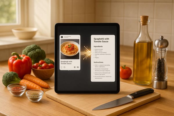 How AI Simplifies Social Media Recipe Imports